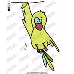 Funny Cartoon Bird Embroidery Design